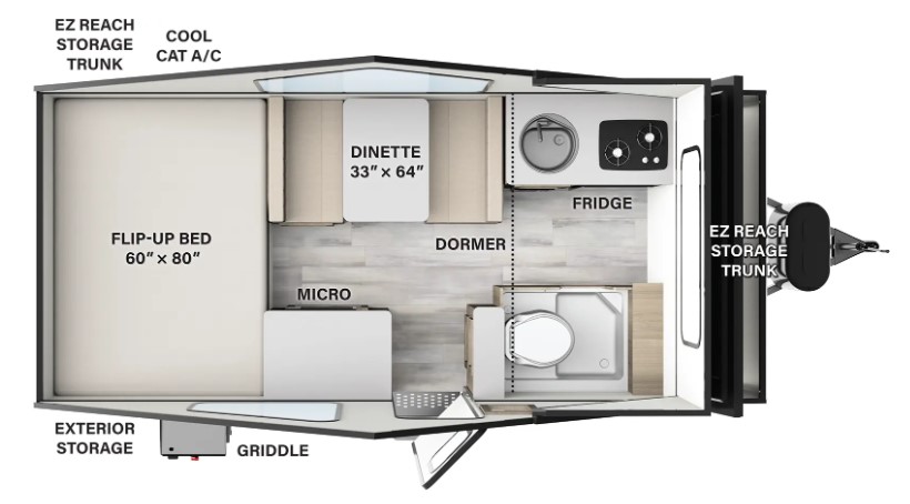 2024 FOREST RIVER ROCKWOOD A214HW, , floor-plans-day image number 0